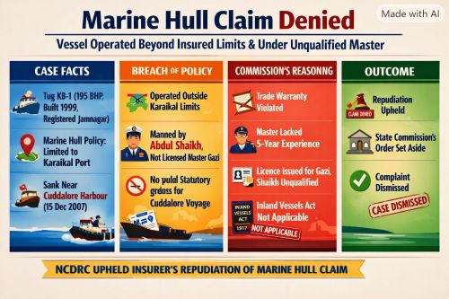 Repudiation of Marine Hull Insurance Claim for Unqualified Master, Territorial Breach
