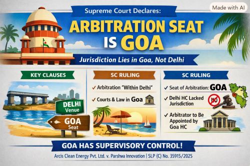 SC Clarifies Seat When Arbitration Clause Split Between Delhi & Goa