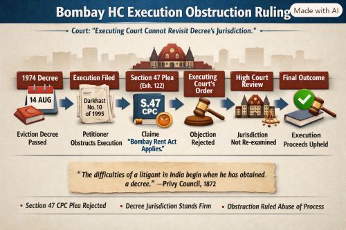 Bombay HC – Executing Court Cannot Revisit Jurisdiction in Section 47 CPC Obstruction Petition